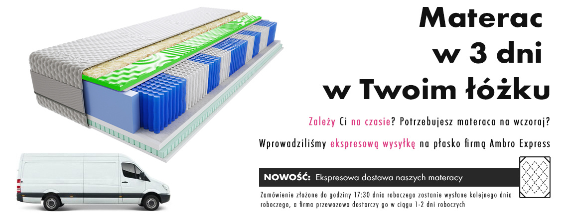 Materac w 3 dni w Twoim łóżku